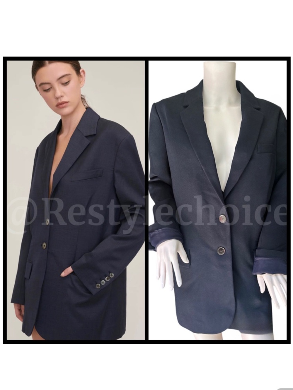 BANANA REPUBLIC NAVY BLUE BOYFRIEND BLAZER DRESS